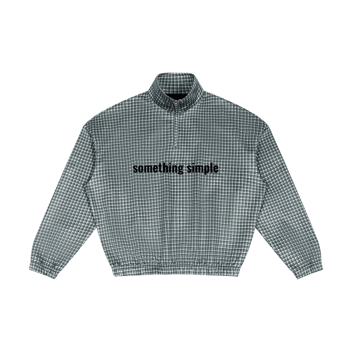Unisex Plaid Quarter-Zip Sweatshirt