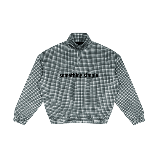 Unisex Plaid Quarter-Zip Sweatshirt