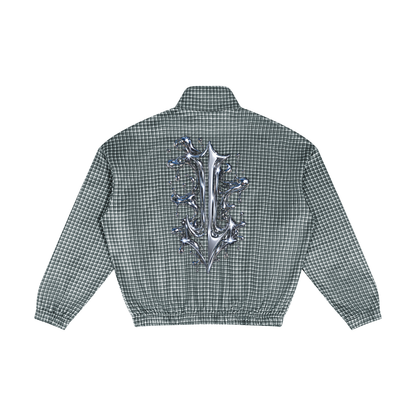 Unisex Plaid Quarter-Zip Sweatshirt